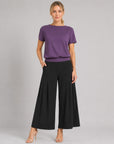 Modal Cotton - V-Back Cut-Out Top - Plum - Final Sale