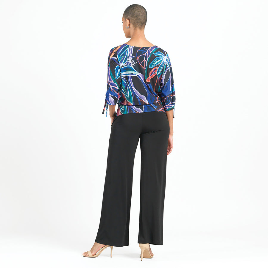 Pull-Tie Cuff Blouson Top - Petal Sketch - Final Sale!