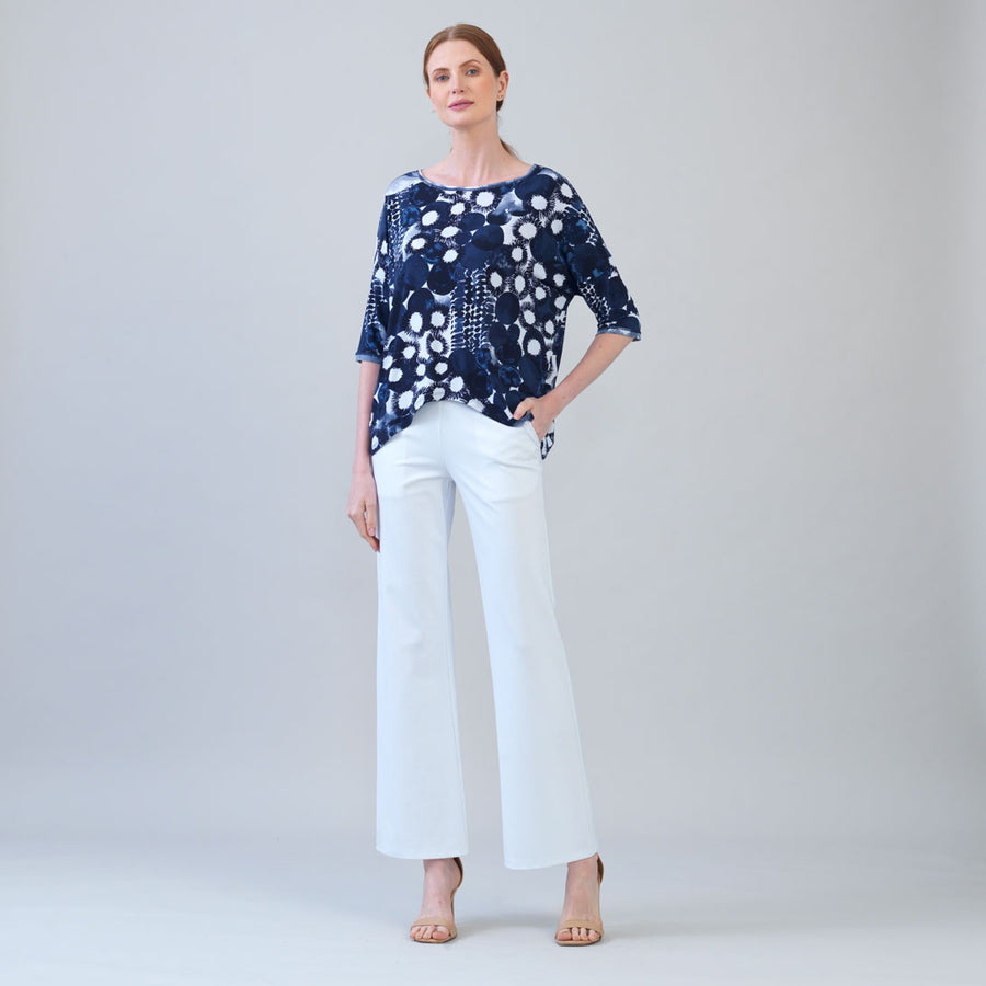 【OMMO】　CIRCLE CUT HALF SLEEVE TOP Loose Cut Half Sleeve Top - Circle Splatter - Limited Sizes
