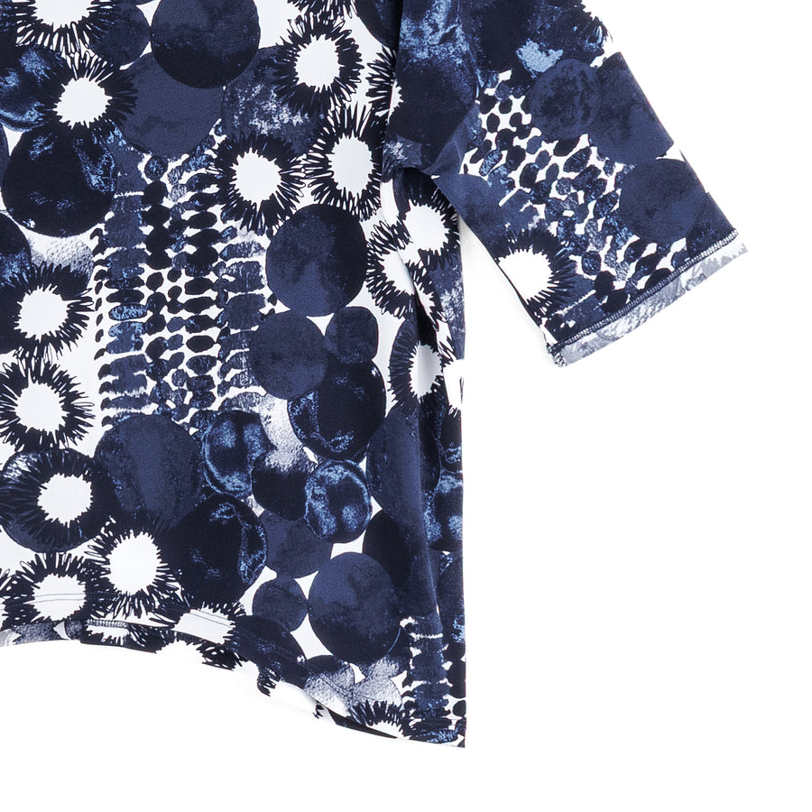 Loose Cut Half Sleeve Top - Circle Splatter - Limited Sizes