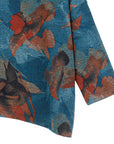 Lightweight Cozy - Loose Cut Side Tipped Sweater - Autumn Foliage