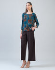 Lightweight Cozy - Loose Cut Side Tipped Sweater - Autumn Foliage