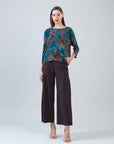 Lightweight Cozy - Loose Cut Side Tipped Sweater - Autumn Foliage