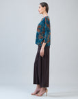 Lightweight Cozy - Loose Cut Side Tipped Sweater - Autumn Foliage