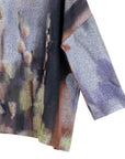 Cozy Knit - Loose Cut Side Tipped Sweater - Watercolor Garden