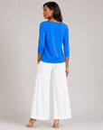 Signature V-Neck Top - Brilliant Blue - Final Sale