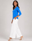Signature V-Neck Top - Brilliant Blue - Final Sale
