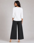 Signature V-Neck Top - White - Final Sale