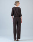 Signature Side Tie Top - Brown