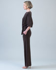 Signature Side Tie Top - Brown