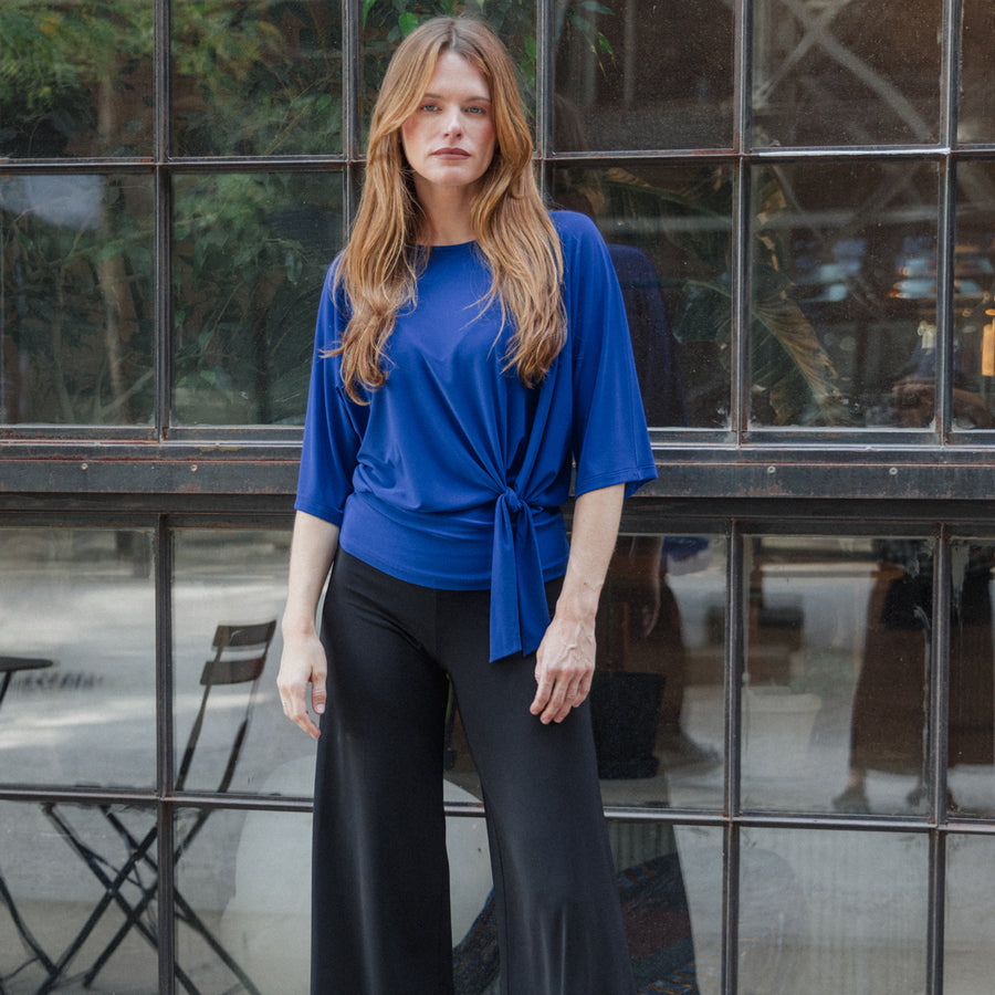 Side Tie Top - Cobalt