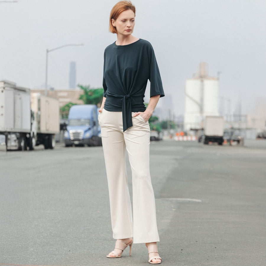 Side Tie Top - Hunter Green