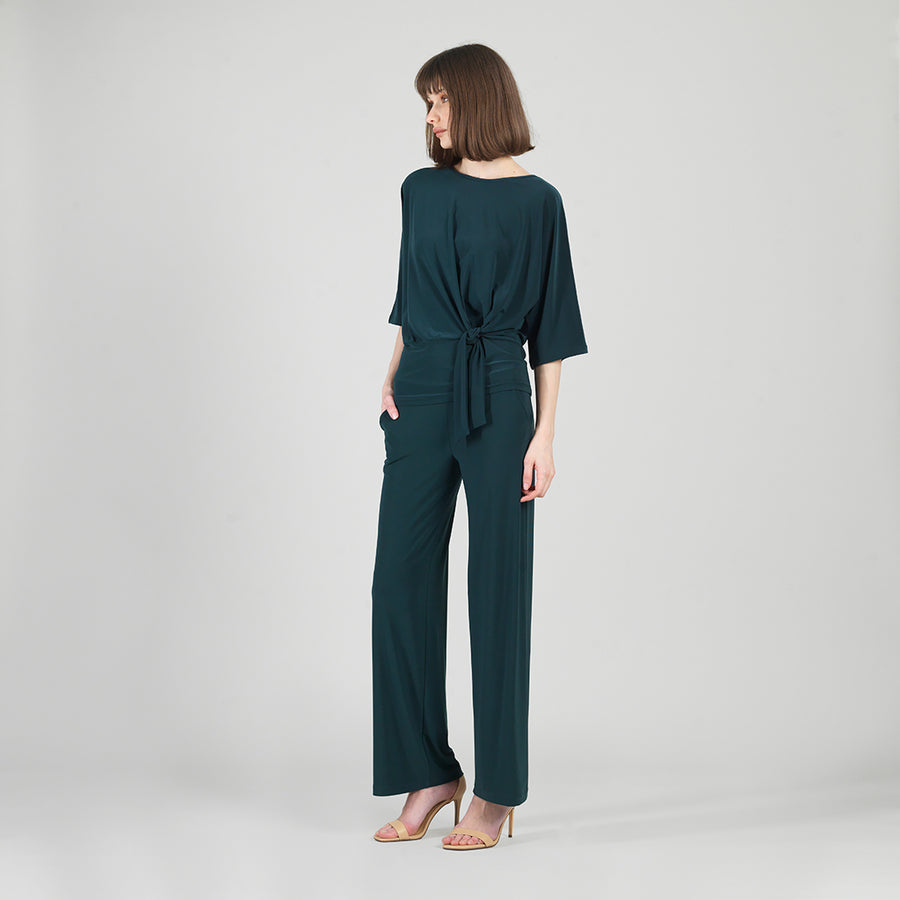 Side Tie Top - Hunter Green