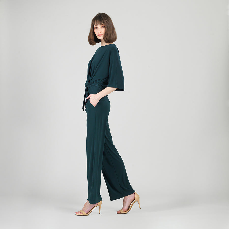 Side Tie Top - Hunter Green