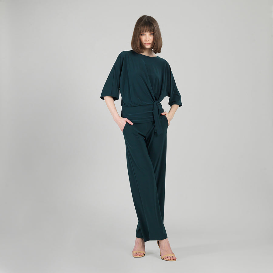Side Tie Top - Hunter Green