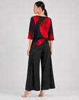 Signature Side Tie Top - Red Watercolor - Final Sale