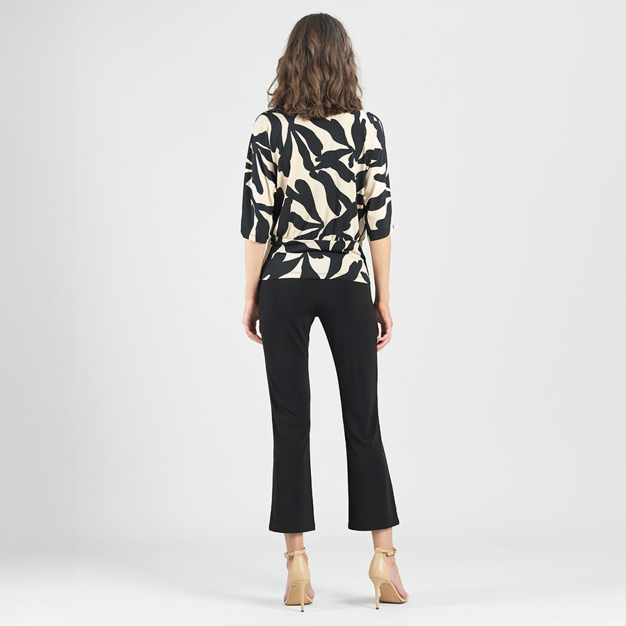 Side Tie Top - Leaf Shadow