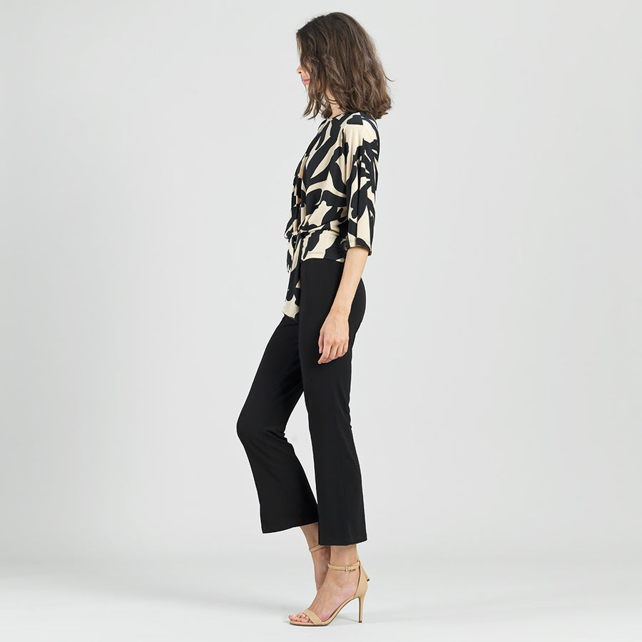 Side Tie Top - Leaf Shadow