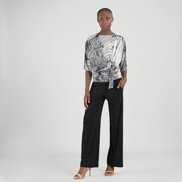 Side Tie Top - Web Lines