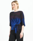 Signature Side Tie Top - Purple Watercolor - Final Sale