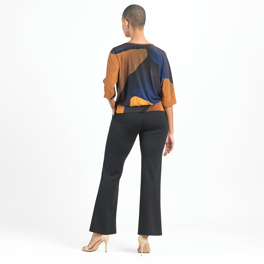 Side Tie Top - Tan Watercolor - Final Sale!