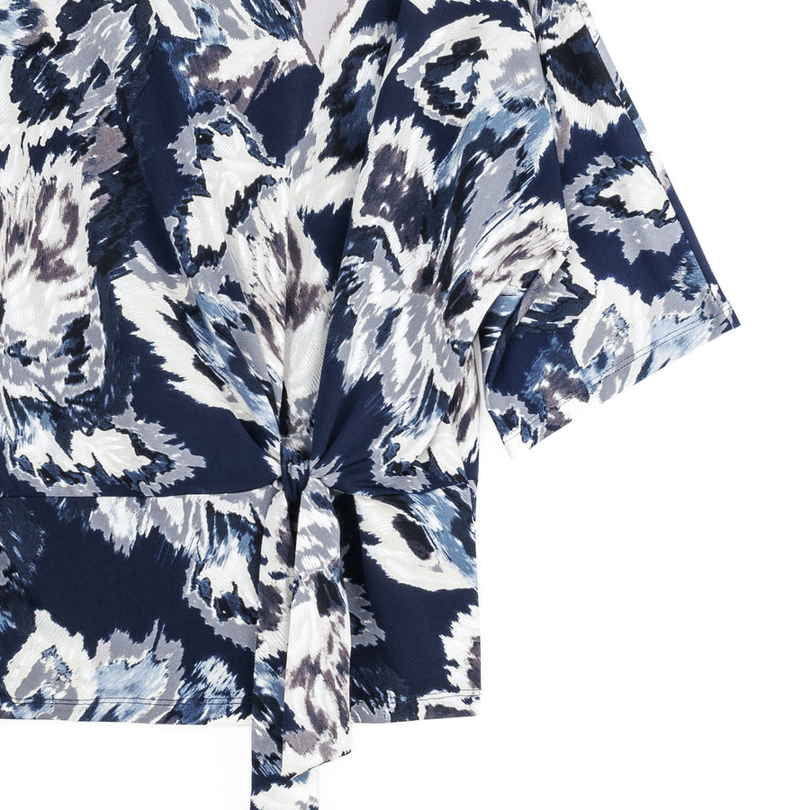 Side Tie Top - Moonlit Floral