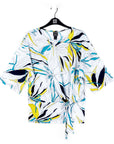Signature Side Tie Top - Floral Leaves