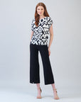 Crinkle Pleat Knit - Dolman Short Sleeve Top - Aztec - Final Sale