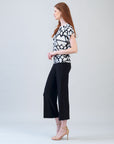Crinkle Pleat Knit - Dolman Short Sleeve Top - Aztec - Final Sale