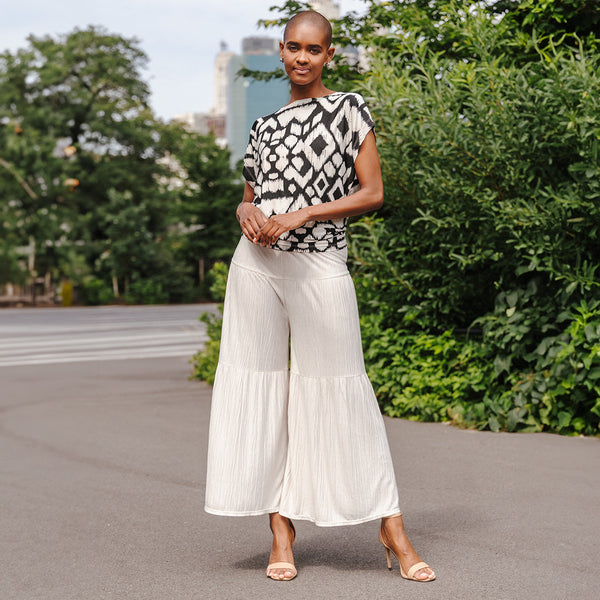 【WOOHWA】LINEN EYELET JK Lizynuty Women Y2k Lounge Pants Elastic Waist Wide Leg