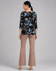 Twist Hem Top - Watercolor Foliage - Final Sale