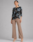 Twist Hem Top - Watercolor Foliage - Final Sale