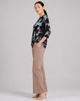 Twist Hem Top - Watercolor Foliage - Final Sale