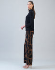 Mock Funnel Neck Top - Black