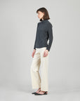 Mock Funnel Neck Top - Charcoal