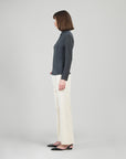 Mock Funnel Neck Top - Charcoal