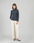 Mock Funnel Neck Top - Charcoal