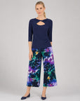 Reversible Twist Cut Out Top - Navy - Final Sale