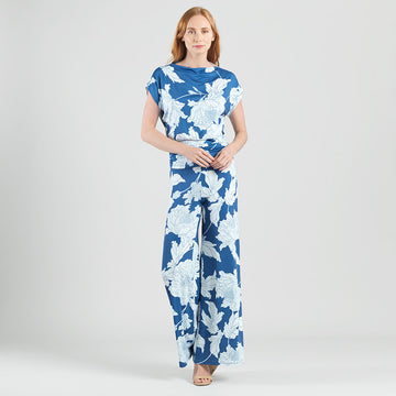Butter Knit - Side Ruched Boat Neck Top - Mum Sketch