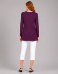 Signature Scoop Neck Tunic - Eggplant - Final Sale
