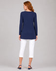 Signature Scoop Neck Tunic - Navy - Final Sale
