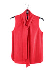 Glimmer Speck - Mock Neck-Tie Detail Top - Red - Final Sale!