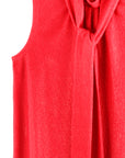 Glimmer Speck - Mock Neck-Tie Detail Top - Red - Final Sale!