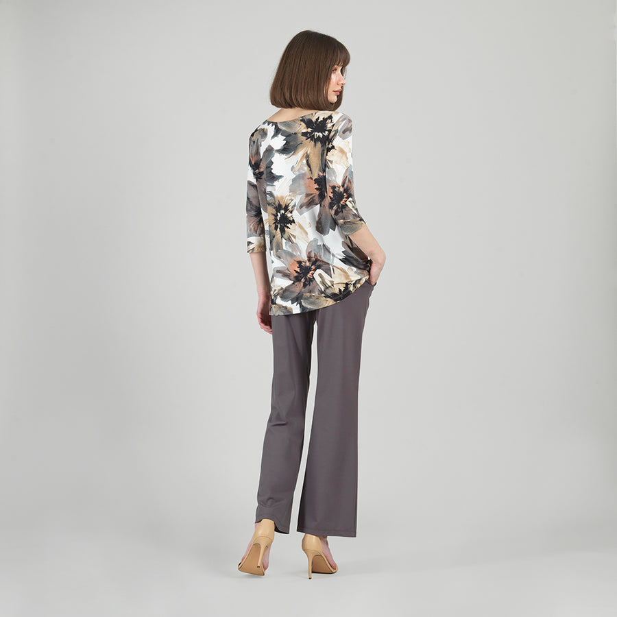 Gauze Knit - Scoop Neck Tunic - Petal Whisper