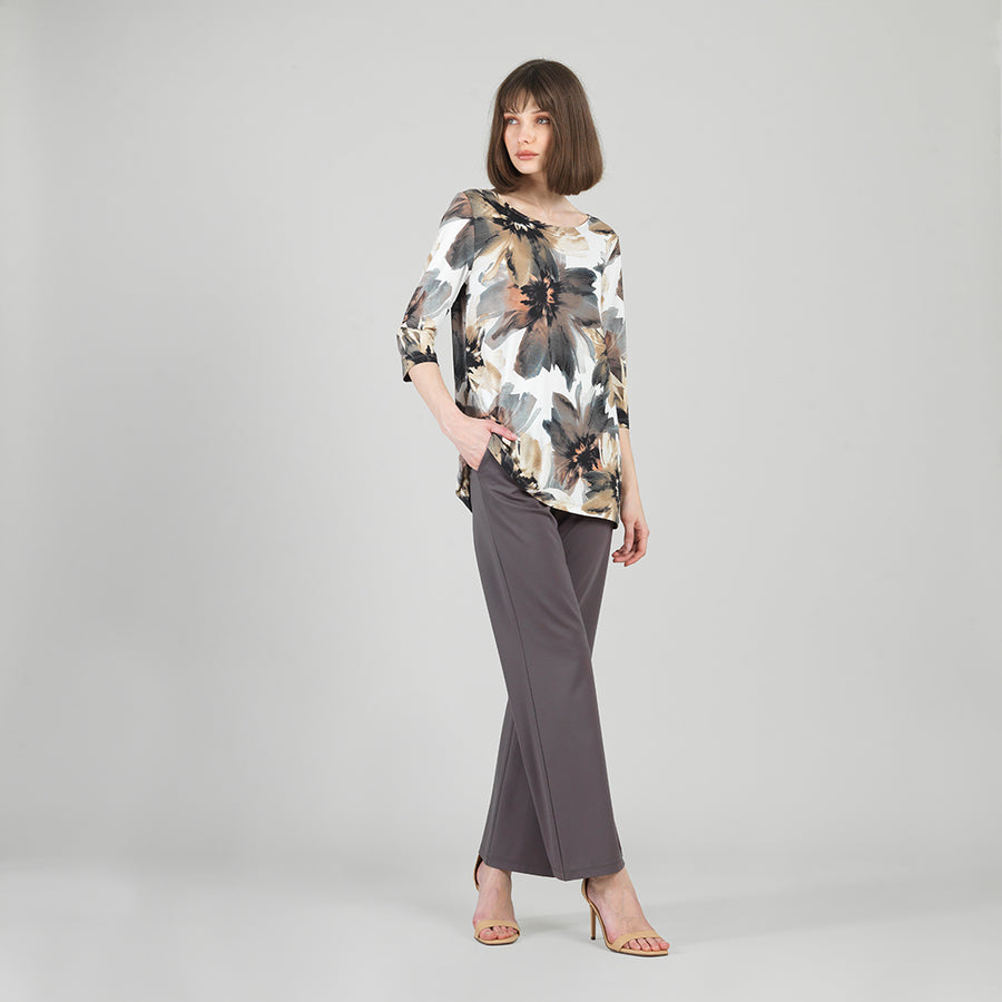 Gauze Knit - Scoop Neck Tunic - Petal Whisper