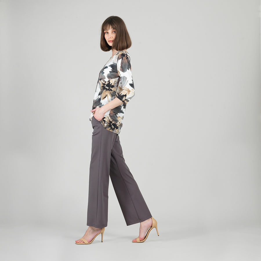 Gauze Knit - Scoop Neck Tunic - Petal Whisper