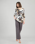Gauze Knit - Scoop Neck Tunic - Petal Whisper
