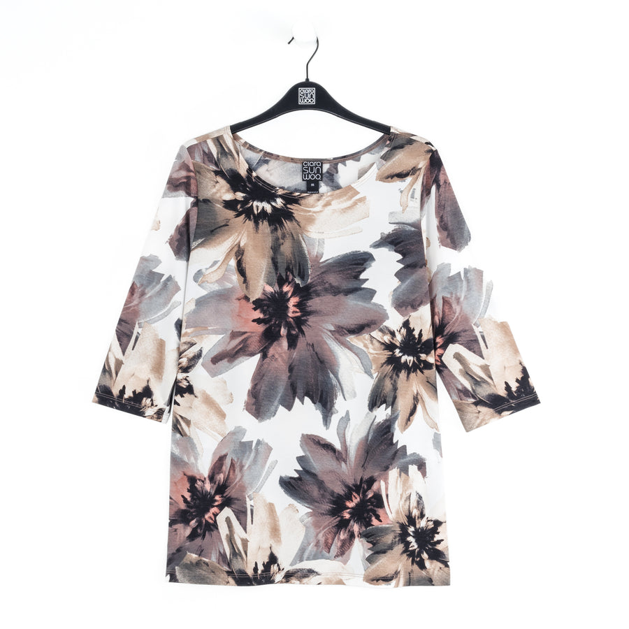 Gauze Knit - Scoop Neck Tunic - Petal Whisper