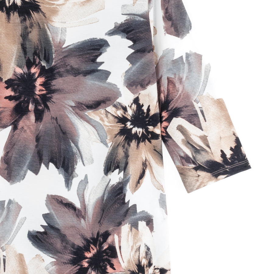 Gauze Knit - Scoop Neck Tunic - Petal Whisper