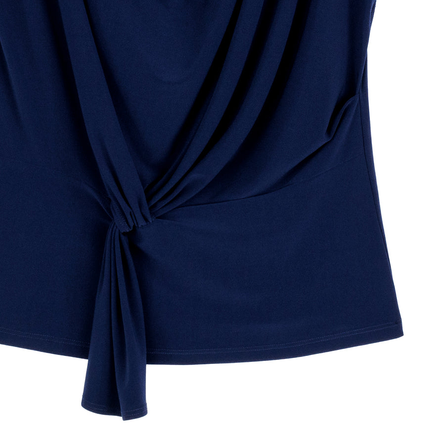 Drape Neck Loop Front Top - Navy - Final Sale – Clara Sunwoo